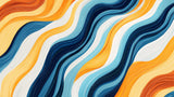 Abstract fluid wave design file showing detailed blue and orange pattern