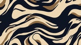 Abstract wave pattern design file showing fluid black and beige curves