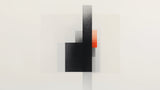 Abstract geometric black and orange wallpaper design file showing pattern detail