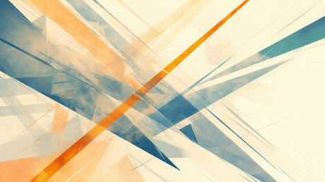 Geometric blue and orange abstract wallpaper design file showing detailed pattern