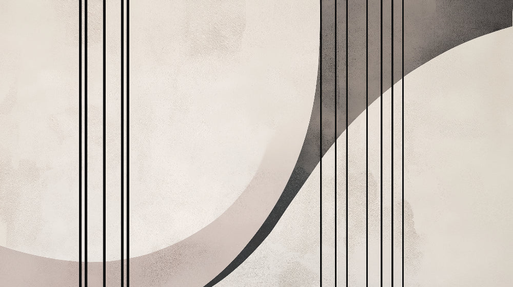Abstract geometric pattern design file showing black lines and curves on beige background