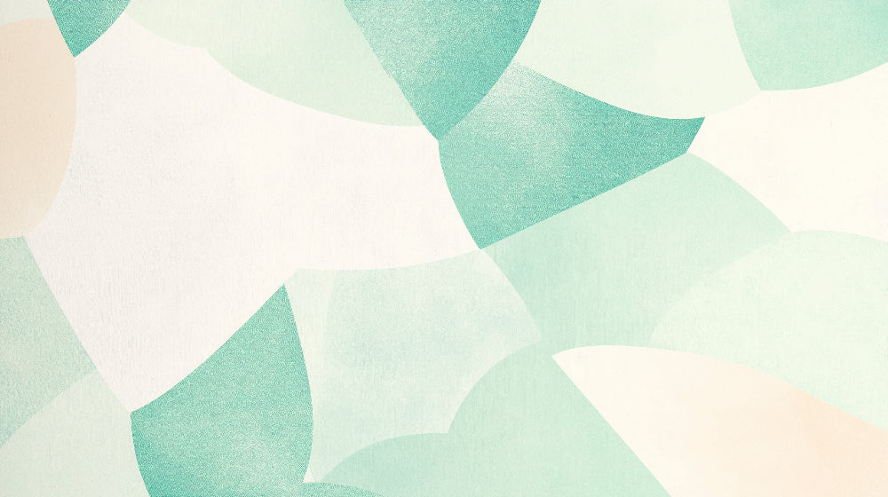 Mint green geometric abstract wallpaper design file showing flowing organic shapes and patterns