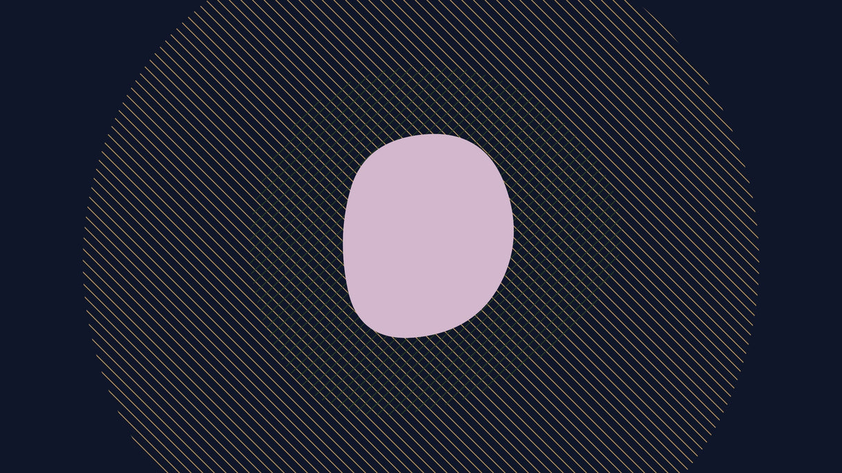 Pink geometric moon wallpaper in a modern living room with grey sofa and golden accents showing perfect harmony