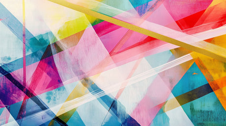 Abstract geometric rainbow prism design file showing intricate pattern details and color variations