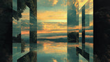 Geometric sky reflection design file showing intricate pattern details and color transitions