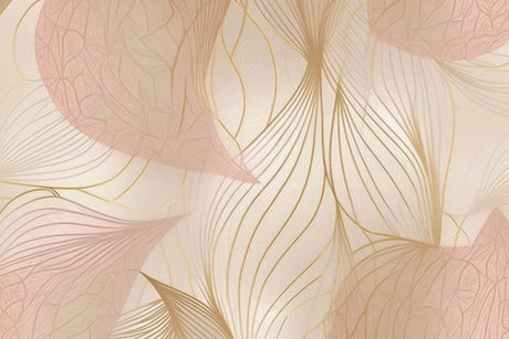 Design file showing elegant gold and pink geometric pattern on white background
