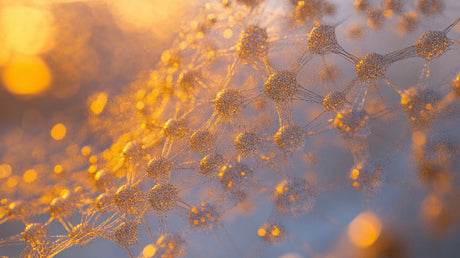 Abstract golden network wallpaper design file showing intricate neural pattern and warm amber tones