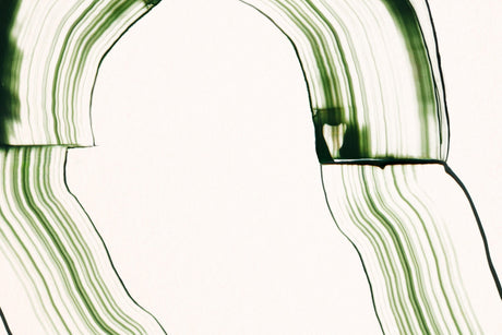 Green watercolor lines design file showing intricate pattern detail and true colors