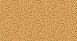 Abstract Mural Wallpaper | Green Wave Pattern on Terracotta