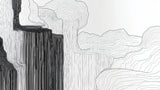 Black and white linear wave pattern design file showing intricate flowing lines