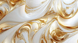 Gold and white abstract swirl wallpaper design file showing fluid pattern details