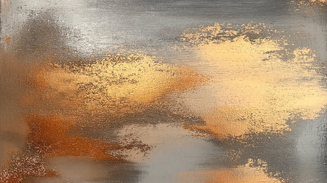 Gold and grey abstract wallpaper design file showing metallic pattern and textured details