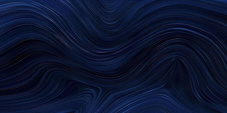 Design file showing detailed midnight blue wave pattern with flowing curves