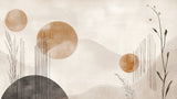 Abstract beige circles design file showing the complete pattern and subtle geometric details