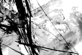 Black and White Abstract Wallpaper design file showing detailed brushstroke pattern