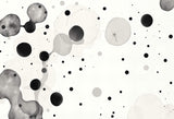 Design file showing floating black and white circles pattern on white background