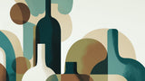 Abstract geometric bottle design file showing fluid pattern and modern art composition