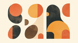 Abstract geometric wallpaper design file showing terracotta circles and organic shapes pattern