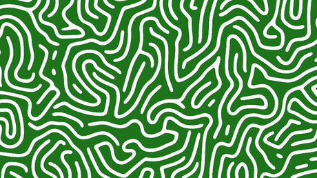 Green labyrinth pattern design file showing intricate geometric maze details
