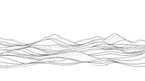 Abstract mountain line art wallpaper design file showing clean black lines forming peaks and valleys