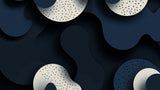 Navy and beige abstract circle pattern design file showing detailed dotted elements