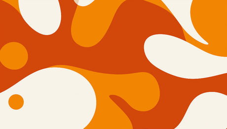 Abstract orange fluid design pattern wallpaper design file showing flowing organic shapes