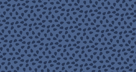 Abstract organic pattern design file showing navy blue teardrop motifs and flowing shapes