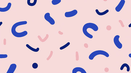 Pink and blue abstract pattern design file showing fluid shapes and modern geometric composition