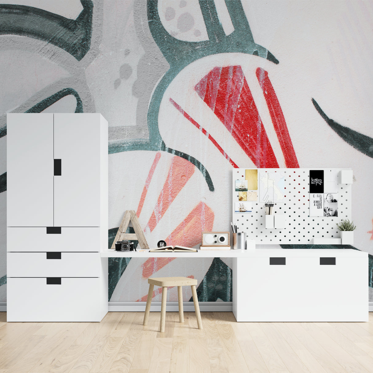 Contemporary Wall Mural in gallery space showing scale and impact