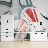 Contemporary Wall Mural in gallery space showing scale and impact
