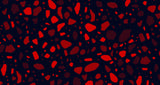 Red and navy terrazzo pattern design file showing detailed abstract shapes and textures