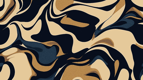 Black and Gold Wave Abstract Wallpaper design file showing fluid pattern details