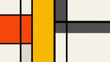 Geometric abstract wallpaper design file showing Mondrian-style pattern with yellow and orange blocks