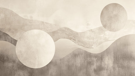 Abstract Mountain Wallpaper design file showing minimal moonscape pattern in warm beige