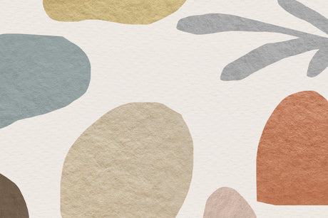 Design file showing organic curved shapes and cloud elements in earth tones