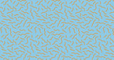 Orange wave pattern design file showing flowing curves on sky blue background
