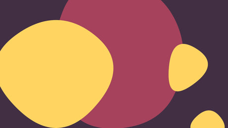 Yellow and burgundy abstract circles design file showing the complete pattern