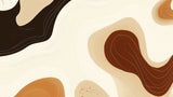 Abstract organic curves wallpaper design file showing flowing terracotta and beige pattern