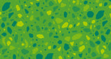 Modern terrazzo pattern design file showing organic green shapes and natural flow