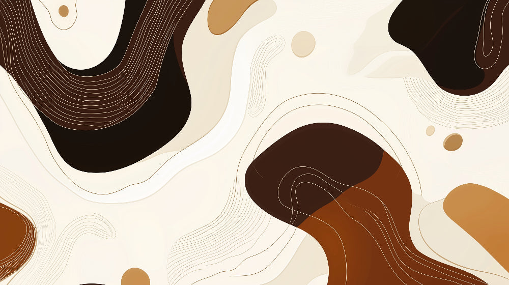 Abstract organic lines wallpaper design file showing flowing brown and beige pattern