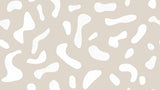 Design file of organic shapes abstract wallpaper pattern in beige and white