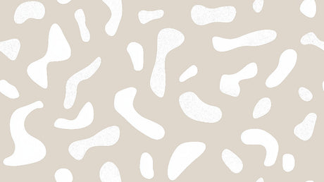 Design file of organic shapes abstract wallpaper pattern in beige and white