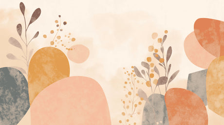 Abstract organic shapes design file featuring flowing terracotta and pink patterns
