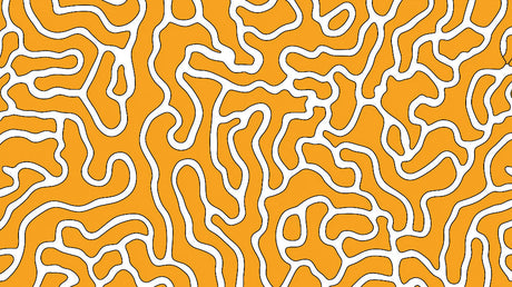 Orange abstract wallpaper with organic white lines design file showing intricate pattern details