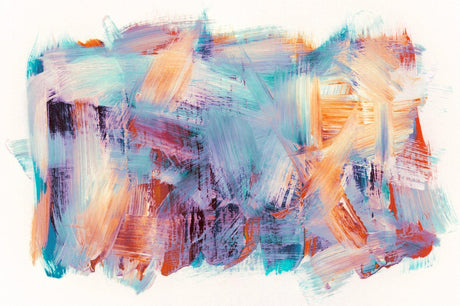Abstract brushstroke design file showing detailed turquoise and coral pattern
