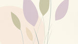 Pastel leaf pattern design file showing delicate botanical shapes on cream background