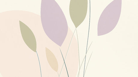 Pastel leaf pattern design file showing delicate botanical shapes on cream background