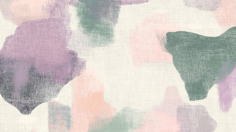 Pastel watercolor abstract wallpaper design file showing gentle blend of sage, purple, and pink tones