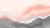 Design file of pink and grey watercolor abstract pattern showing fluid wave details