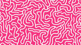 Pink geometric pattern design file showing intricate white maze lines on vibrant background